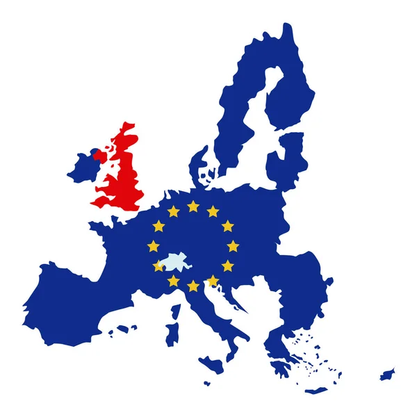 Conception de carte isolée du Brexit — Image vectorielle
