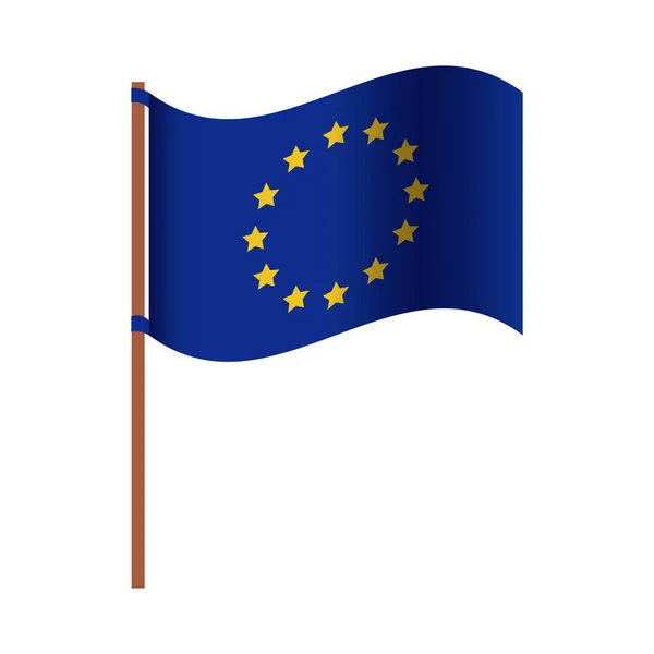 Conception d'union européenne isolée — Image vectorielle