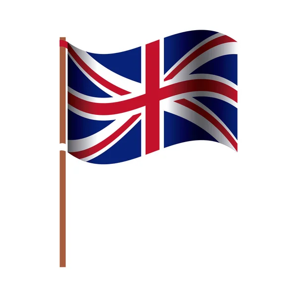 İzole İngiltere bayrağı tasarım — Stok Vektör