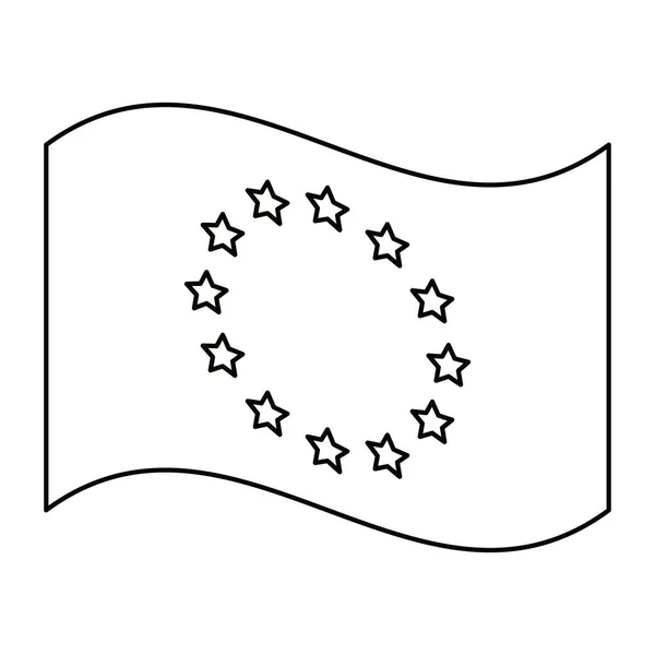 Conception d'union européenne isolée — Image vectorielle