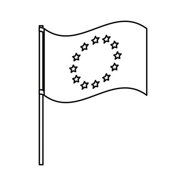 Diseño de unión europea aislado — Vector de stock