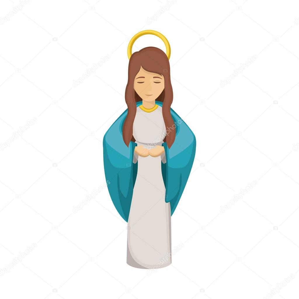 María de dibujos animados de diseño de noche santa Vector de stock por  ©grgroupstock 129780596