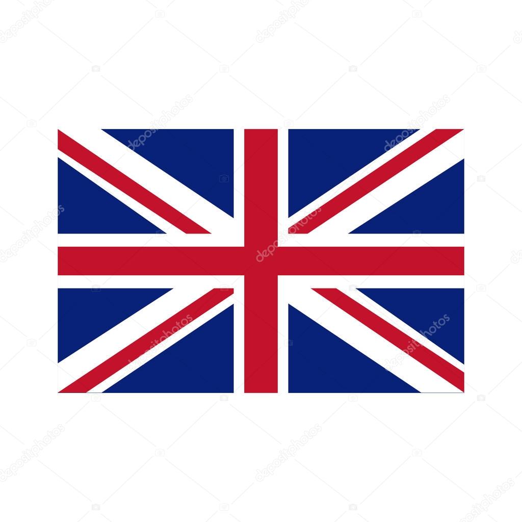 Projeto isolado da bandeira do reino unido — Vetor de Stock