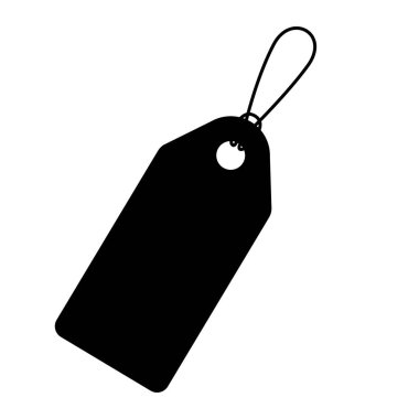 İzole siyah etiket tasarımı