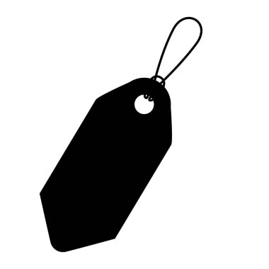 İzole siyah etiket tasarımı