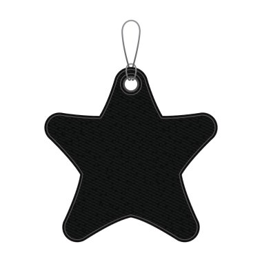 İzole siyah ve grunge yıldız etiket tasarımı