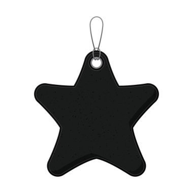 İzole siyah ve grunge yıldız etiket tasarımı