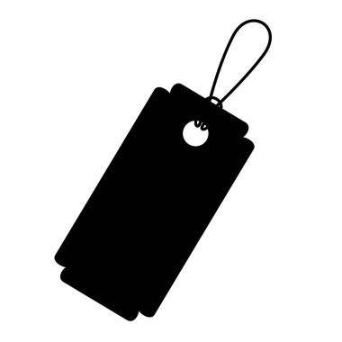 İzole siyah etiket tasarımı