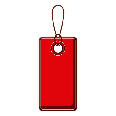 İzole kırmızı etiket tasarımı