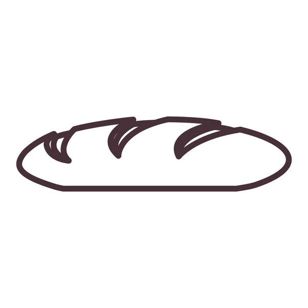 Desain siluet roti yang terisolasi - Stok Vektor