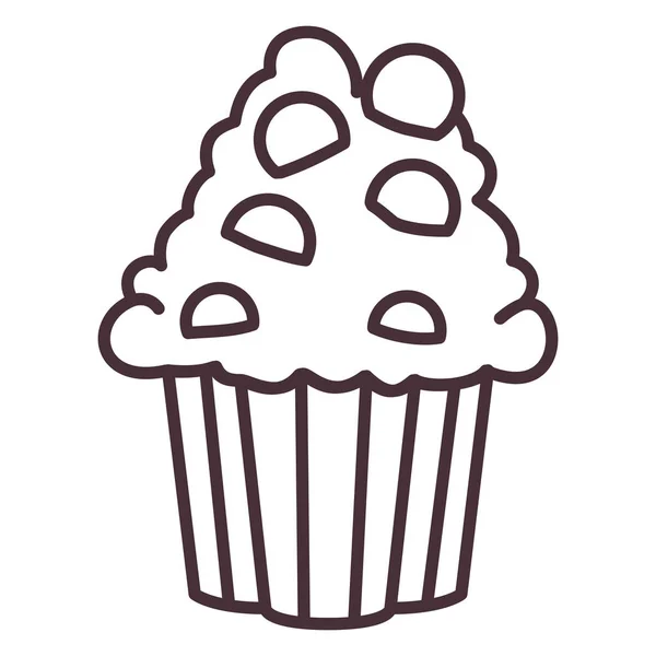 Isolierte Muffin Silhouette Design — Stockvektor