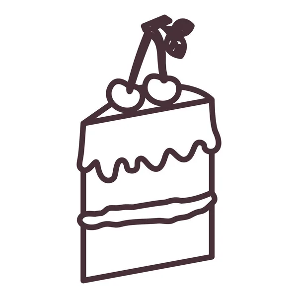 Isolierte Kuchen Silhouette Design — Stockvektor