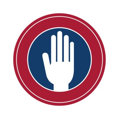 Mühür damgası oy tasarım içinde izole el