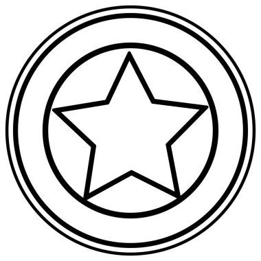 İzole ABD yıldızın içine mühür damgası tasarım