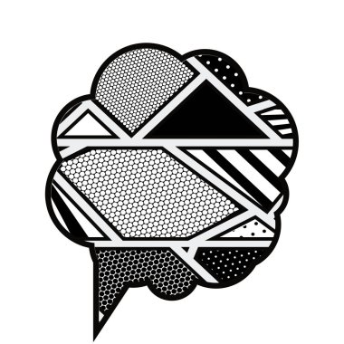 Pop art çerçeveler içinde kabarcık tasarım