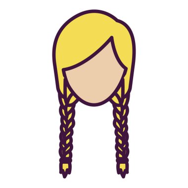 İzole kadın karikatür tasarım