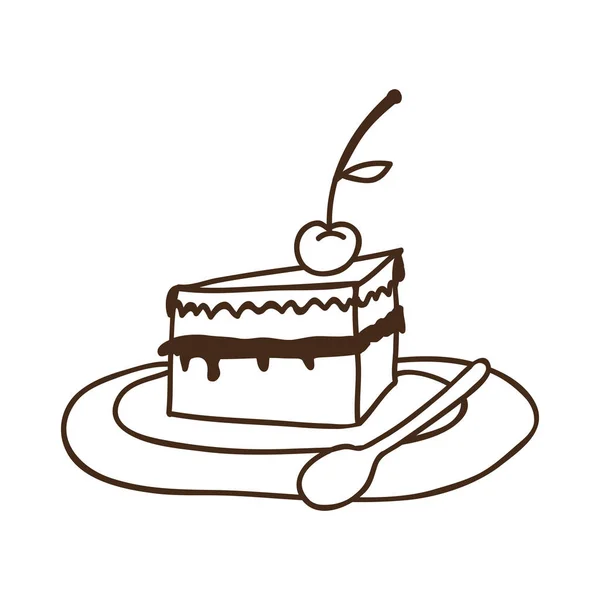 Piece of cake — Stock Vector