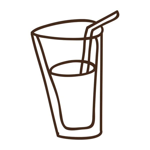 Vaso con bebida — Vector de stock