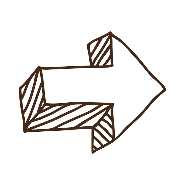 Flèche avec icône de direction — Image vectorielle