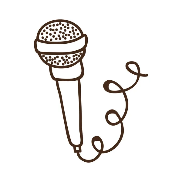 Mikrofon s kabelem — Stockový vektor
