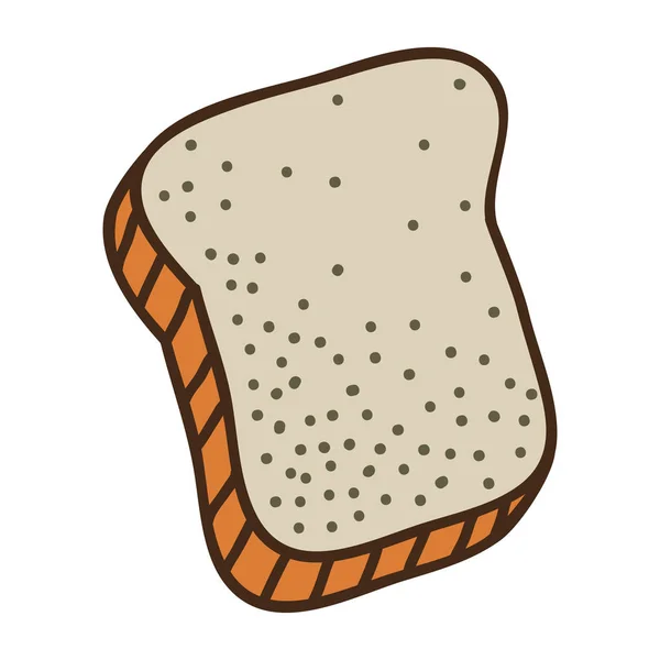 Rebanada de pan — Vector de stock