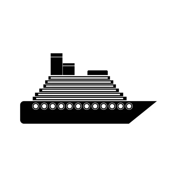 Zeilboot pictogram op witte achtergrond — Stockvector