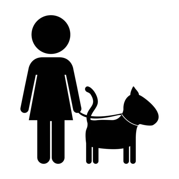 Kid met een hond — Stockvector