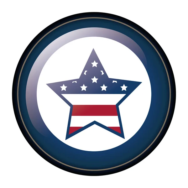 Estrela dos EUA isolada dentro do design do selo de vedação —  Vetores de Stock