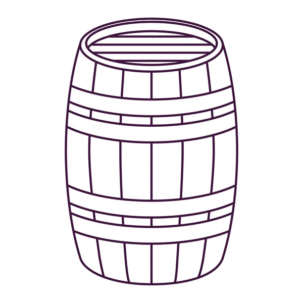 Diseño de barril de cerveza aislado — Vector de stock