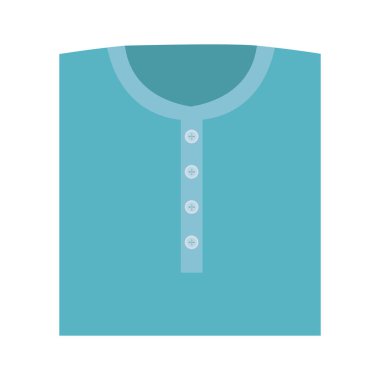 siluet ile katlanmış t-shirt Akuamarin mavi renk