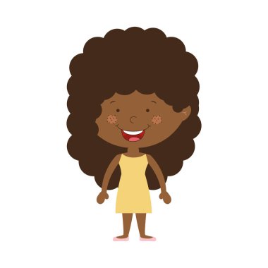 siluet afro kız elbise ile