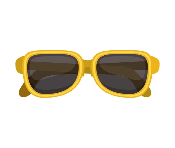 Silhouette sunglasses with yellow frame — Stock Vector