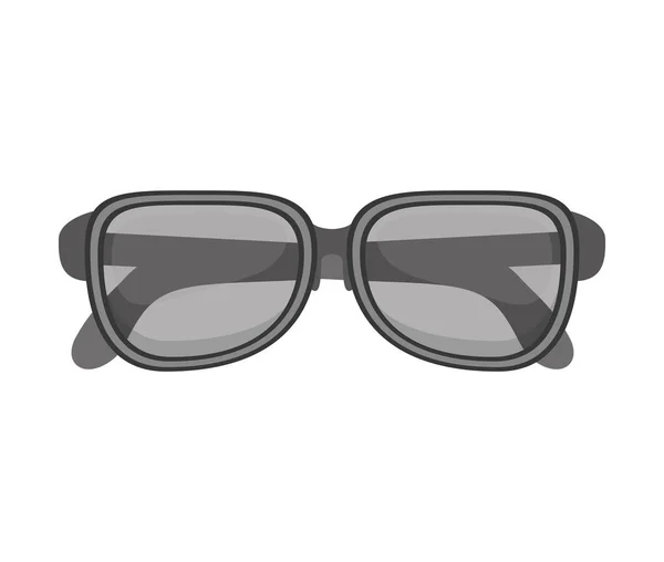 Silhouette glasögon med monokrom färg — Stock vektor