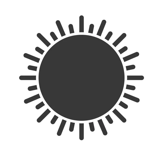 Sylwetka słońce ikony — Wektor stockowy