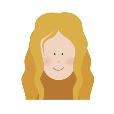 kadın karikatür simge görüntüsü