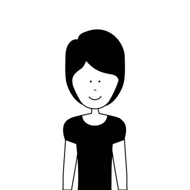 kadın karikatür simge görüntüsü