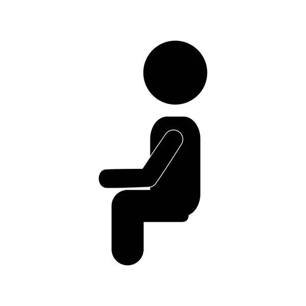 Imagem do ícone do pictograma da pessoa — Vetor de Stock