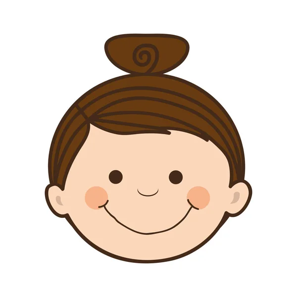 Niña icono niño imagen — Vector de stock