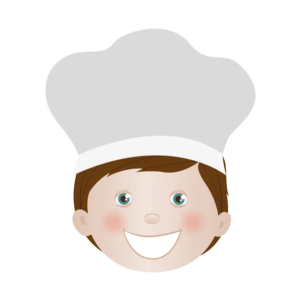 Niño vestido como imagen del icono del chef — Vector de stock