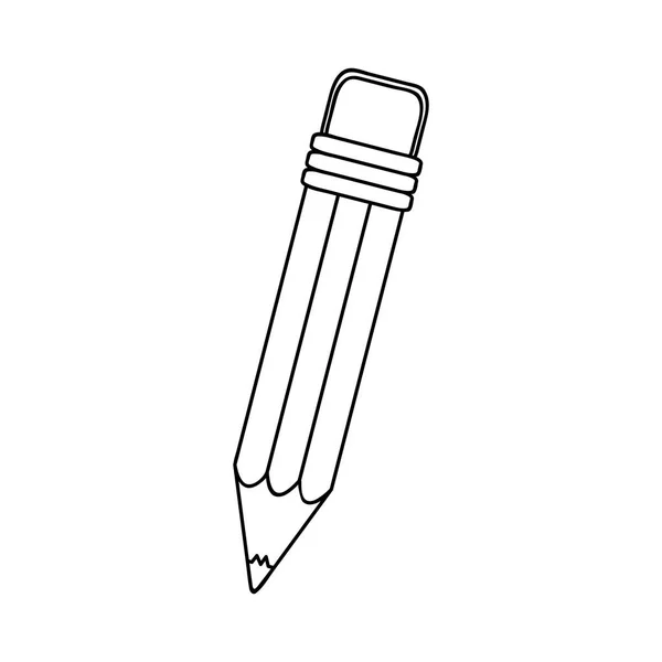 Normaal potlood pictogramafbeelding — Stockvector