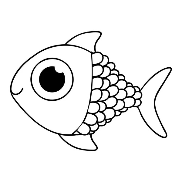 魚漫画アイコン画像 — ストックベクタ