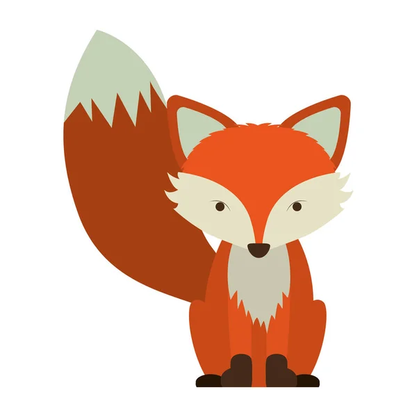 Cartoon fox ikonen — Stock vektor