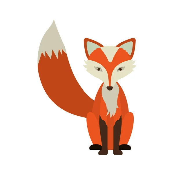 Cartoon fox ikonen — Stock vektor