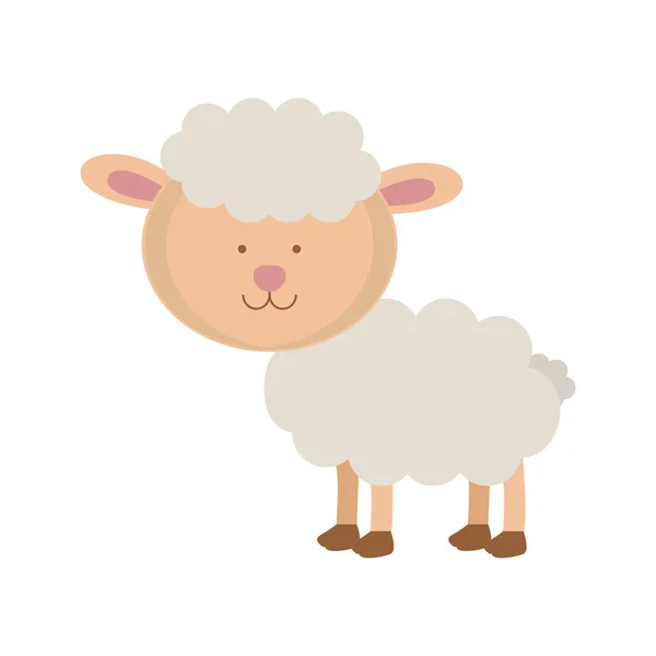 Icono de oveja de dibujos animados — Vector de stock