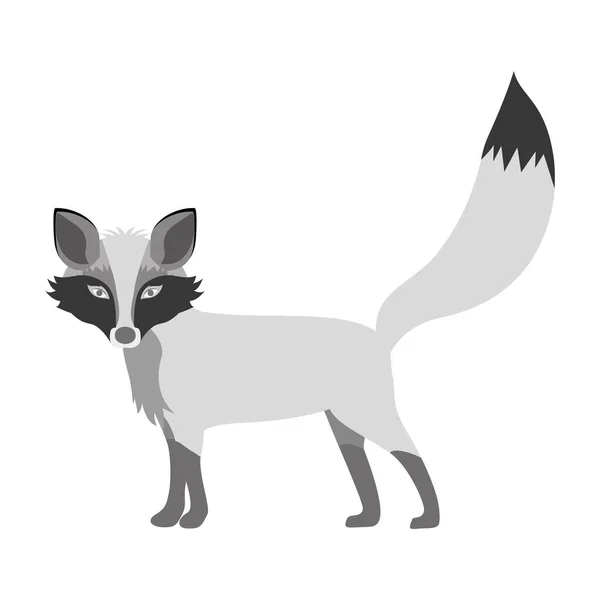 Εικονίδιο καρτούν αλεπού — Διανυσματικό Αρχείο