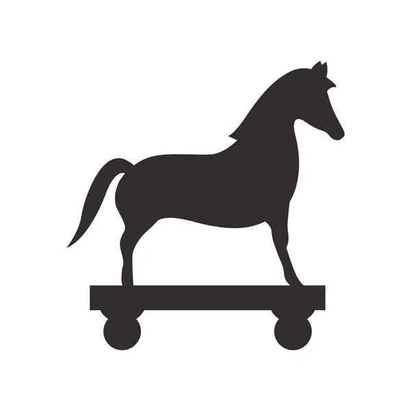 Ikona hračka kůň — Stockový vektor