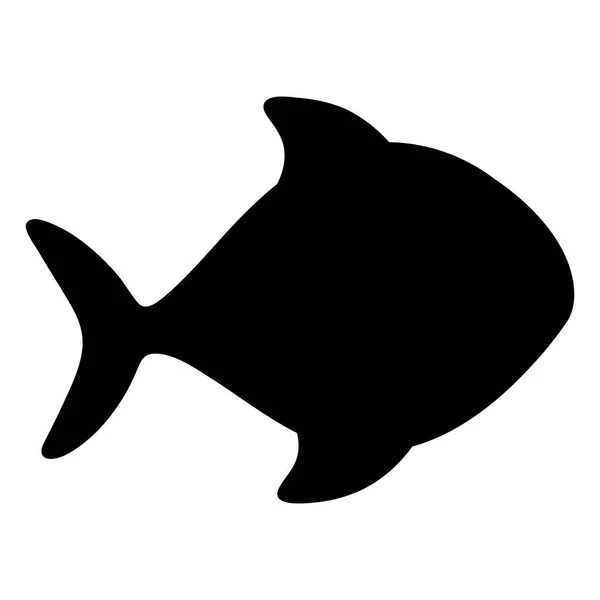 Fish cartoon silhouette icon image — Stock Vector