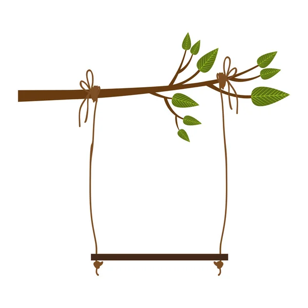 Árbol swing icono imagen — Vector de stock