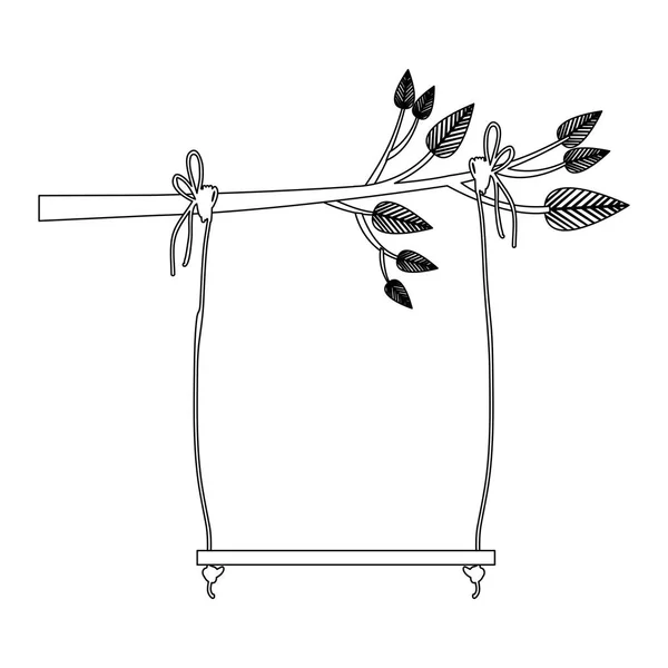 Träd swing ikonbild — Stock vektor