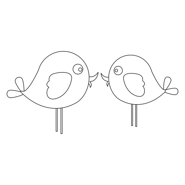 Зображення значка мультфільму для любителів птахів — стоковий вектор